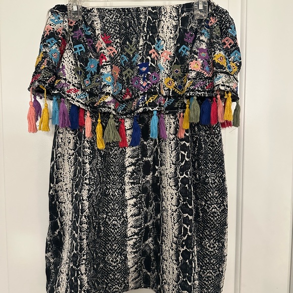 Judith March Black and White Snake Print Dress - Picture 1 of 3